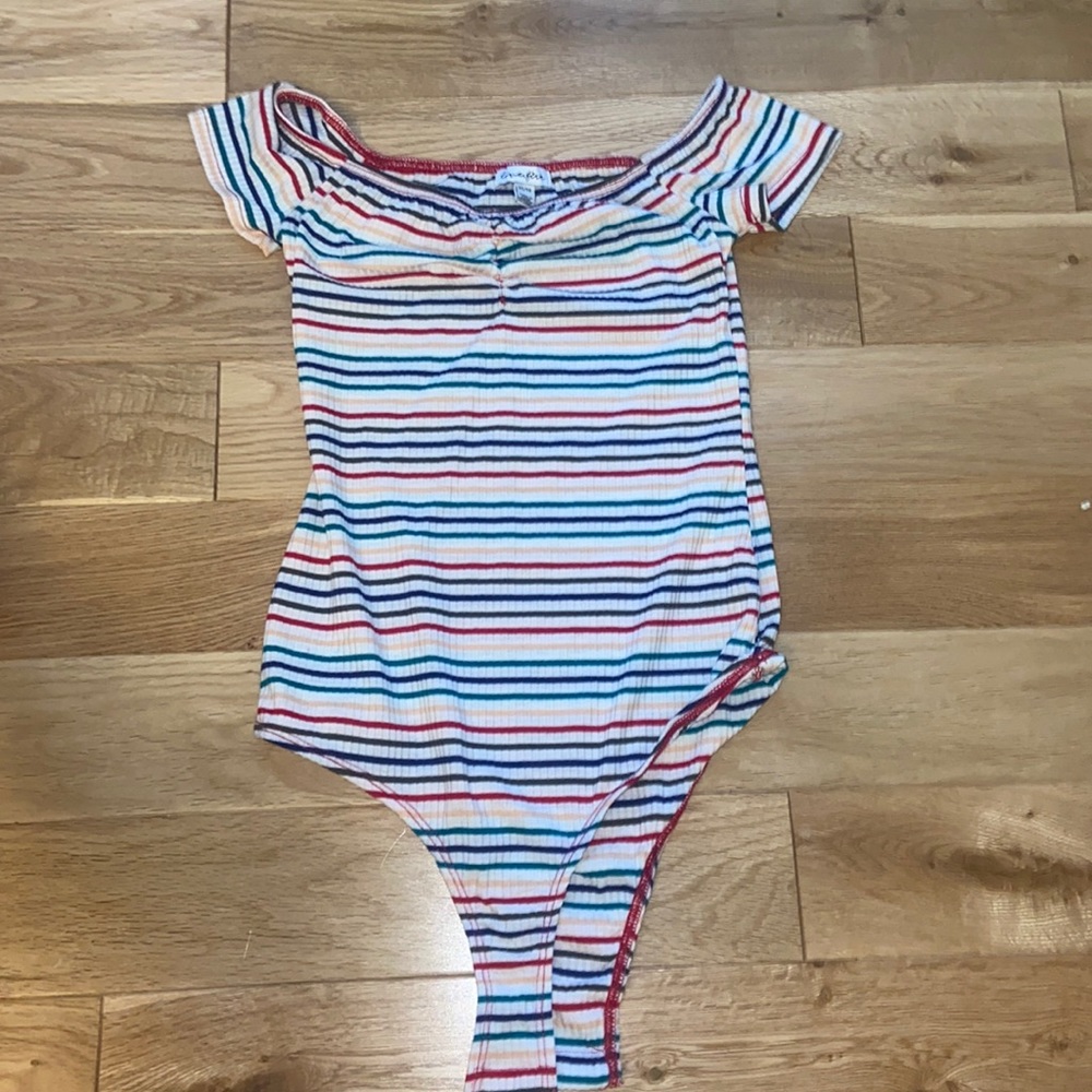 RAINBOW STRIPED BODYSUIT🌈🌈